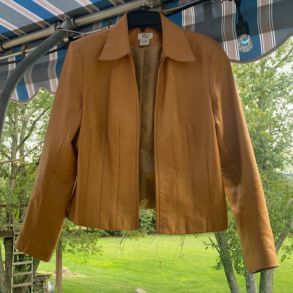 Gently used VS2 leather jacket